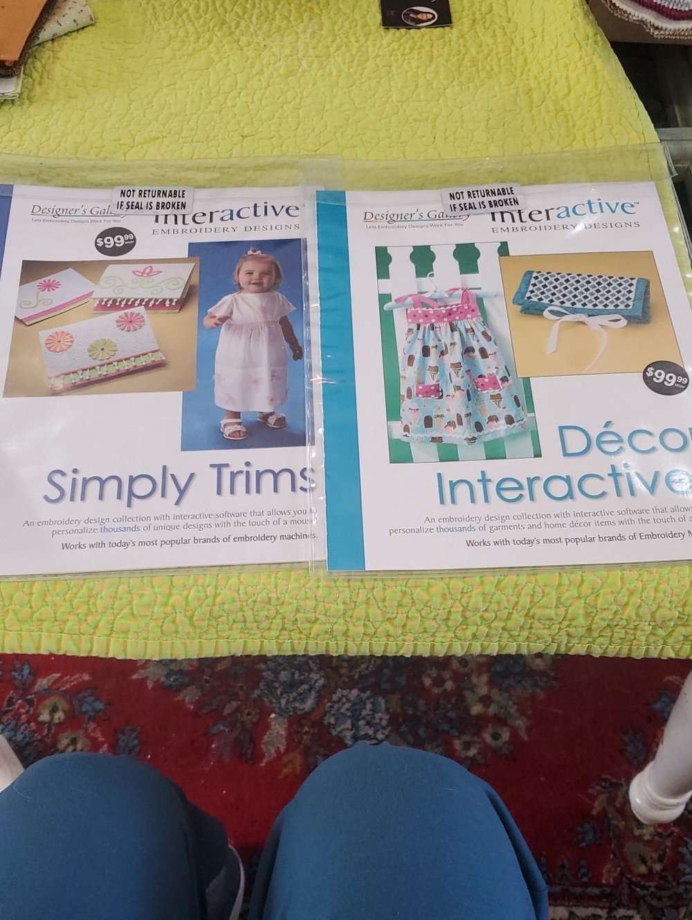 Interactive Embroidery Designs - Simply Trims (Turquoise/Blue)